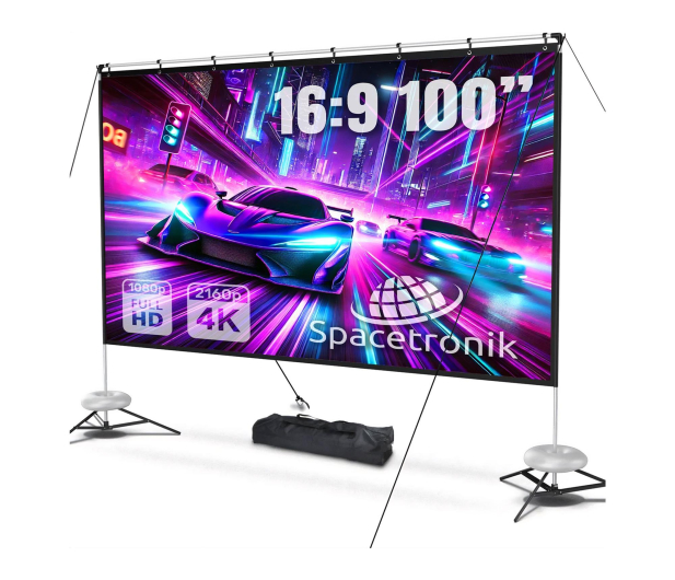 Spacetronik Przenośny Ekran Projekcyjny 100" - 1326083 - zdjęcie